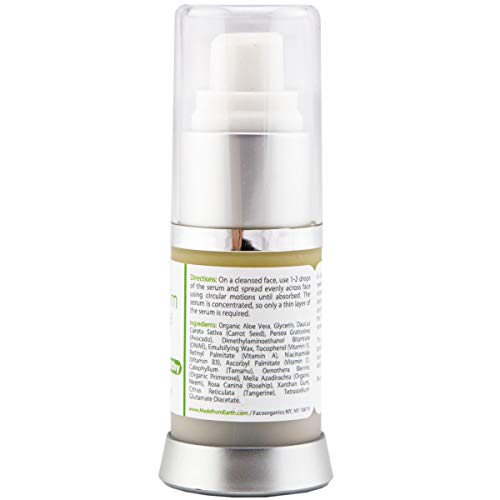 Carrot Serum Concentrate Skin Corrector - Heals Skin Damage, Hyperpigmentation, Sun Spots & Evens Skin Tone Skin Care Made from Earth 