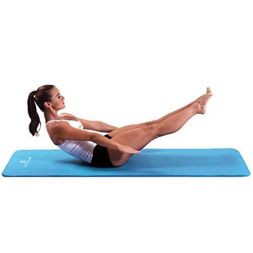 ProsourceFit Extra Thick Yoga and Pilates Mat 1/2" - Aqua Sports ProsourceFit 