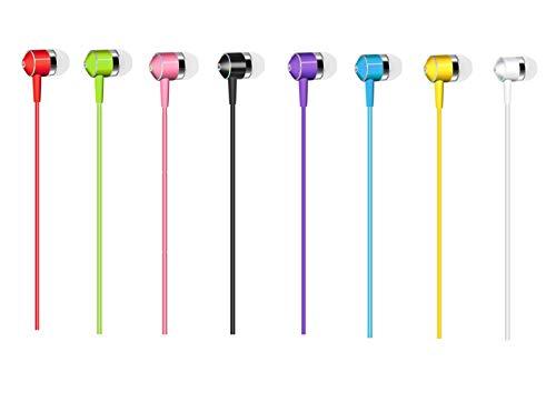 10 Pairs Ear Bud Headphones Bulk Pack (G14), Multi Colors Classroom Wired Earphones Wholesale Accessory for iOS Android Mobile Phones Computers Laptops MP3 Electronics GADGET.COOL 