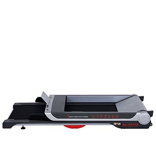 Sunny Health & Fitness No Assembly Motorized Folding Running Treadmill, 20" Wide Belt, Flat Folding & Low Profile for Portability with Speakers for USB and AUX Audio Connection - Strider, SF-T7718 Sport & Recreation Sunny Health & Fitness 