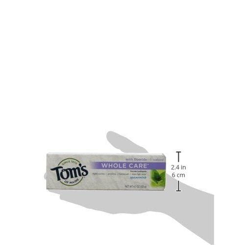 Tom's of Maine Whole Care Fluoride Toothpaste Spearmint, 4.7 Ounce, 2 Count Toothpaste Tom's of Maine 