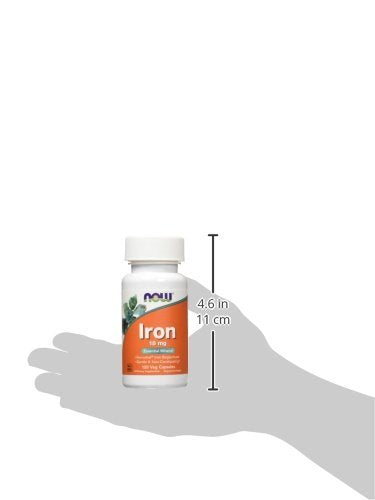 NOW Iron 18 mg,120 Veg Capsules Supplement NOW Foods 