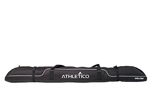 Athletico Diamond Trail Padded Ski Bag - Single Ski Travel Bag to Transport Skis (Black, 170cm) Ski Athletico 