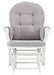 Windsor Glider and Ottoman, White with Gray Cushion Baby Product Angel Line 