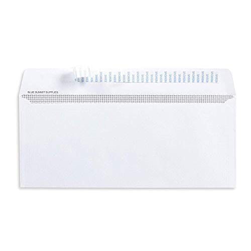 500 No. 10 Self Seal Security Envelopes - 10 Envelopes Self Seal Designed for Secure Mailing - Security Tinted with Printer Friendly Design - Number 10 Size 4 1/8 x 9 ½ Inch - Pack of 500 Office Product Blue Summit Supplies 