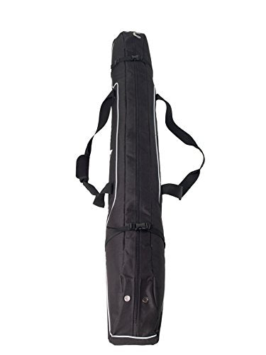 Athletico Diamond Trail Padded Ski Bag - Single Ski Travel Bag to Transport Skis (Black, 170cm) Ski Athletico 