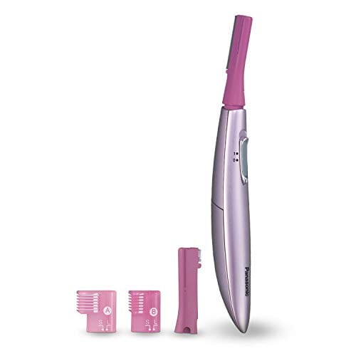 Panasonic Women’s Facial Hair Remover and Eyebrow Trimmer with Pivoting Head, Includes 2 Gentle Blades for Brow and Face and 2 Eyebrow Trim Attachments, Battery-Operated – ES2113PC Beauty Panasonic 