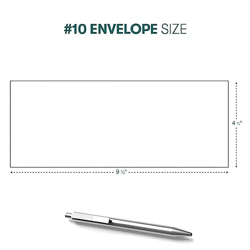 500 Pack No. 10 Envelopes, Self Seal Windowless Security Envelopes #10 with Flip and Stick Closure, Open-sided Booklet Type, 24 lb Heavy Duty Paper, 4 1/8 x 9 1/2 Inches, White Office Product EnDoc 