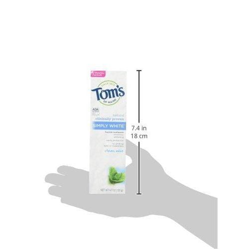 Tom's of Maine Simply White Toothpaste, Clean Mint, 3 Count Toothpaste Tom's of Maine 