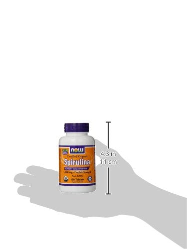 NOW Spirulina 1000 mg,120 Tablets Supplement NOW Foods 