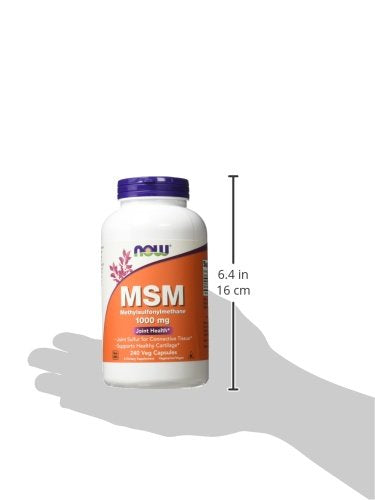 NOW MSM 1000mg, 240 Veg Capsules Supplement NOW Foods 