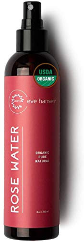 Eve Hansen Organic Rose Water Spray for Face | HUGE 8 oz Moroccan Rosewater Face Toner and Makeup Setting Spray | Soothing Neck and Face Mist to Reduce Eye Puffiness, Dark Circles and Redness Skin Care Eve Hansen 