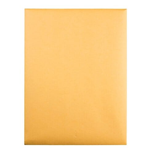 Quality Park 9 x 12 Clasp Envelopes with Deeply Gummed Flaps, Great for Filing, Storing or Mailing Documents, 28 lb Brown Kraft, 100 per Box (QUA37890) Office Product Quality Park 
