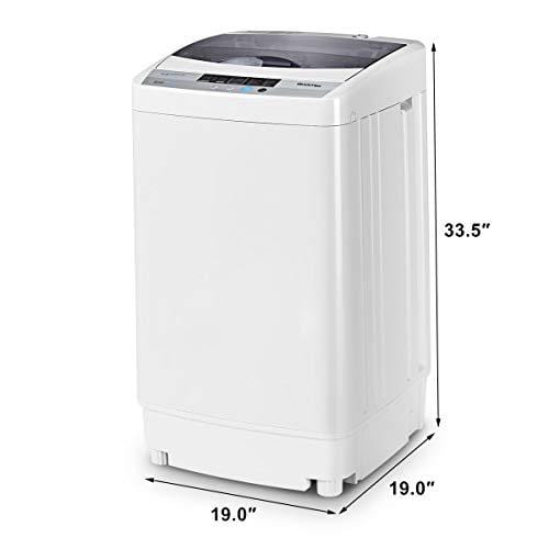 Giantex Full-Automatic Washing Machine Portable Compact 1.34 Cu.ft Laundry Washer Spin with Drain Pump, 10 programs 8 Water Level Selections with LED Display 9.92 Lbs Capacity Major Appliances Giantex 