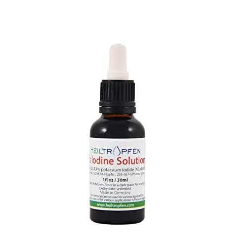 2.2% Lugol's Iodine Solution (1 Fl Oz - 30 ml), Pharmaceutical Grade, Lugols Solution Made with Iodine and Potassium Iodide. Heiltropfen Supplement Heiltropfen 