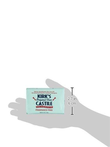 Kirks Soap Castile FragFree Orig 4 Oz (3 Pack) Natural Soap Kirk's 