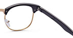 Outray Vintage Retro Classic Half Frame Horn Rimmed Clear Lens Glasses for Men Women 2135c1 Black/Gold Shoes Outray 