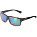 Costa del Mar Cut Polarized Rectangular Sunglasses, Coconut Fade/Blue Mirror 580 Glass Sunglasses Costa Del Mar 