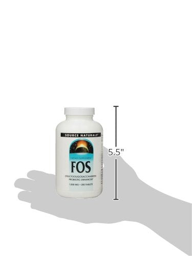 Source Naturals FOS (Fructooligosacchairdes) 1000mg Probiotic Enhancer - Prebiotic Supplement - Natural - 200 Tablets Supplement Source Naturals 