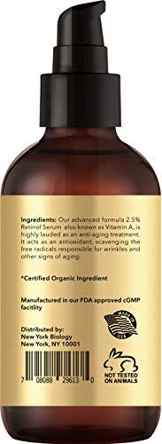 BEST Hyaluronic Acid Serum w/Vitamins A & C – 100% Pure Professional Strength - Anti Aging Face Serum Helps Improves Skin Texture & Balance – Replenish, Moisturize and Nourish Your Skin – 1 FL OZ Skin Care New York Biology 