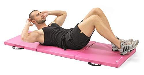 ProsourceFit Tri-Fold Folding Exercise Mat - Pink Sports ProsourceFit 
