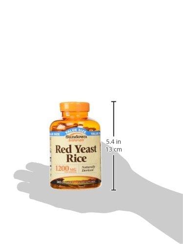 Sundown Naturals Red Yeast Rice 1200 mg Capsules (240 Count), Naturally Derived, Gluten Free, Dairy Free, Non-GMO, No Artificial Flavors Supplement Sundown Naturals 