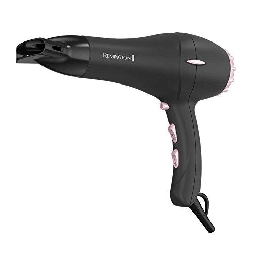 Remington Pro Hair Dryer with Pearl Ceramic Technology, Black/Pink, AC2015 Hair Dryer Remington 