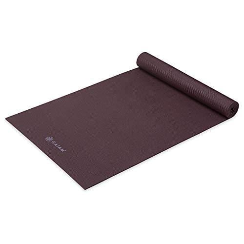 Gaiam Yoga Mat Premium Solid Color Non Slip Exercise & Fitness Mat for All Types of Yoga, Pilates & Floor Workouts, Wild Aubergine, 5mm Sports Gaiam 