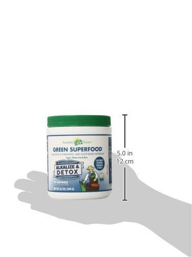 Amazing Grass Green Superfood Alkalize & Detox Organic Plant Based Powder with Wheat Grass and Greens, Flavor: Simply Pure, 30 Servings, Active Probiotic Cultures Supplement Amazing Grass 