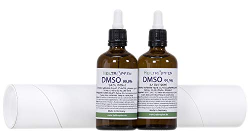 2x DMSO 99.9% Pharma grade - Dimethyl sulfoxide liquid (2x 3.4 Oz - 2x 100ml), High purity, Set of two, Heiltropfen Supplement Heiltropfen 
