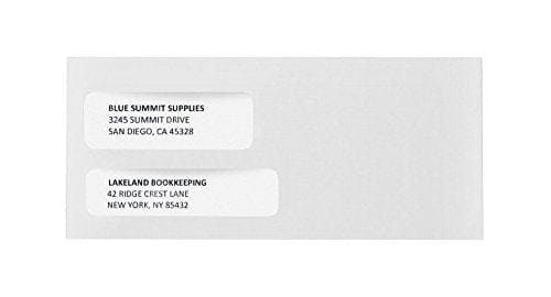 500 No. 9 Double Window Security Envelopes - Designed for Quickbooks Invoices and Business Statements with Self Seal Peel and Seal Flap - Number 9 Size 3 7/8 Inch X 8 7/8 Inch Office Product Blue Summit Supplies 