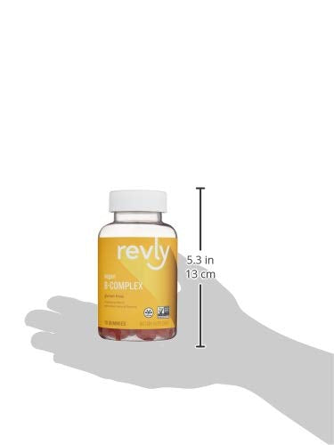 Amazon Brand – Revly B-Complex, 70 Gummies, 70-Day Supply, Vegan, Non-GMO Supplement Revly 