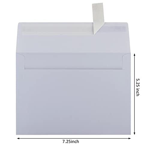 50 Pack White Envelopes, 5 x 7 Inch Envelopes,A7 Envelopes, Card Envelopes, Invitation Envelopes, Postcard Envelopes Office Product HongyiTime 