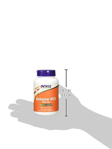 NOW Betaine HCl 648 mg,120 Capsules Supplement NOW Foods 