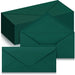 100 Pieces #10 Business Envelopes Standard V Flap Invoices Envelopes Gift Card Envelopes Letter Size Colored Envelopes for Office Check, Letter Mailing 4 1/8 x 9 1/2 Inch (Dark Green) Office Product Fuutreo 