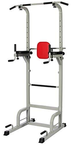Everyday Essentials Power Tower with Push-up, Pull-up and Workout Dip Station for Home Gym Strength Training Sports Everyday Essentials 