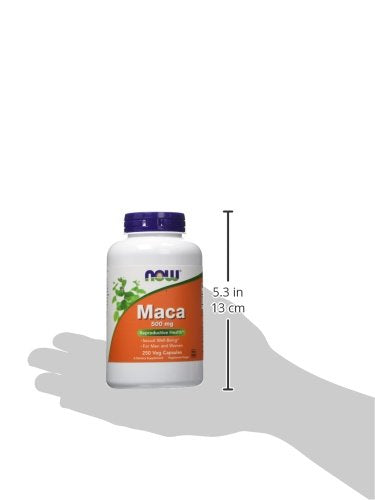 NOW Maca 500mg, 250 Veg Capsules Supplement NOW Foods 