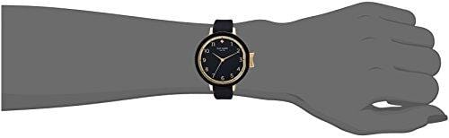 kate spade new york Women's Park Row Silicone Stainless Steel Japanese-Quartz Watch Strap, Black, 12 (Model: KSW1352) Watch Kate Spade New York 