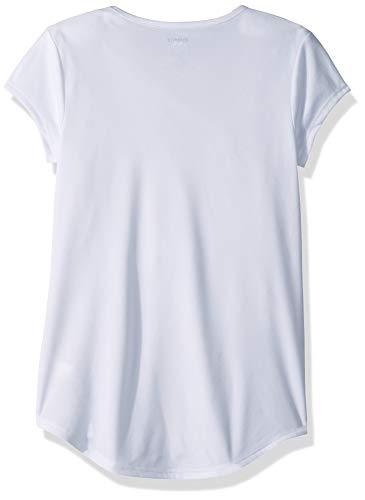 adidas Girls' Big Short Sleeve Scoop Neck Tee T-Shirt, White BOS Foil Rainbow, M Apparel adidas 