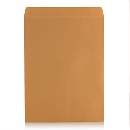 100 10 x 13 Self-Seal Brown Kraft Catalog Envelopes - 28lb, 100 Count, Ultra Strong Quick-Seal, 10x13 inch (39300) Office Product Aimoh 
