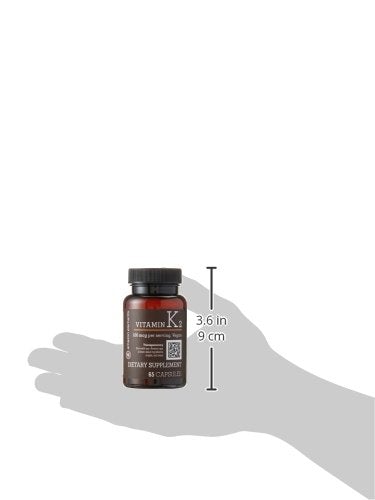 Amazon Elements Vitamin K2 100 mcg, Vegan, 65 Capsules, 2 month supply Supplement Amazon Elements 