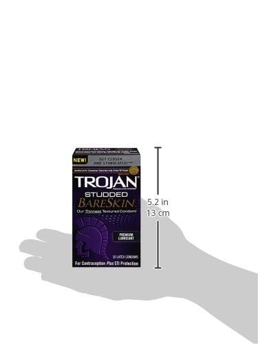 Trojan Studded Bareskin Lubricated Condoms, 10 Count ShopWell Trojan Studded Bareskin Lubricated Condoms, 10 Count ShopWell