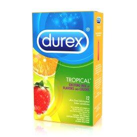 Durex Tropical Flavors Condom, 12 ct Condom Durex 