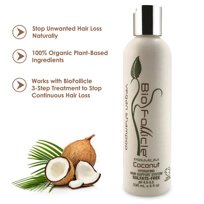 Premium Vegan Coconut Shampoo Hair Care Bio Follicle 