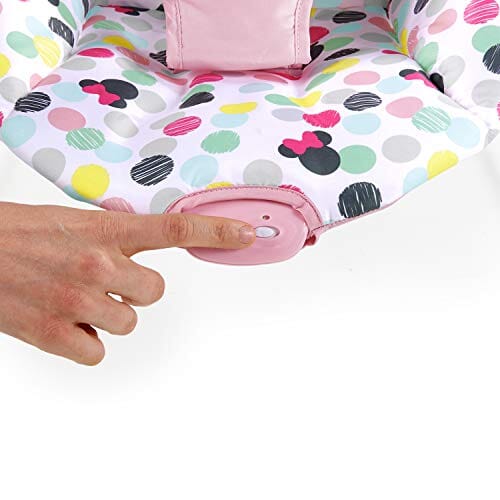 Bright Starts Disney Baby Minnie Mouse Vibrating Bouncer with bar- Spotty Dotty Baby Product Bright Starts 
