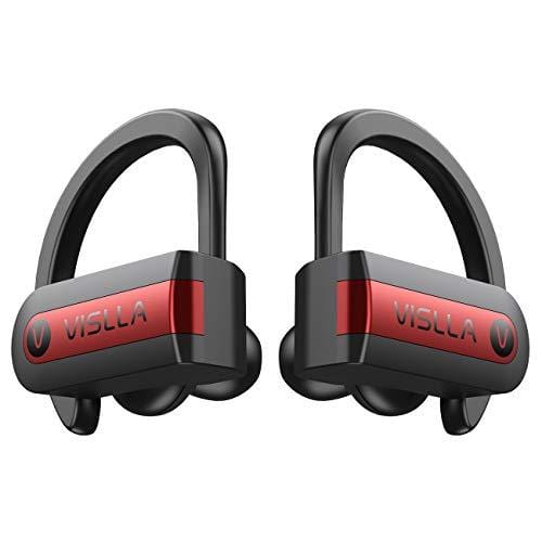 Wireless Earbuds, Vislla 5.0 Bluetooth Sport Headphones Stereo Bass Sound TWS Ear Buds Over Ear Sweatproof Headset 8 Hours Playtime Wireless Earphones with Mic & Charging Case for Running/Working Out Electronics Vislla 