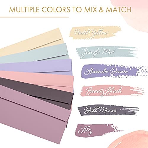 Business Envelopes, 120-Pack #10 Envelopes, 4 1/8 x 9 1/2 Inches, 6 Muted Pastel Colors Office Product MATICAN 