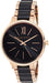 Anne Klein Women's Rose Gold-Tone and Black Bracelet Watch Watch Anne Klein 