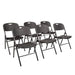AmazonBasics Folding Plastic Chair, 350-Pound Capacity, Black, 6-Pack Furniture AmazonBasics 