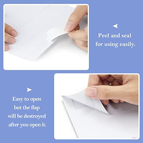 100 Pack White A2 Paper Envelopes Peel & Seal Invitation Envelopes for Weddings, RSVP, Photos, Greeting Cards, Baby Shower, Announcements, Thank You Notes 4.375 x 5.75 Inches Office Product BagDream 